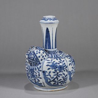 A blue and white plum blossom porcelain pot