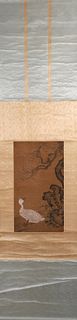 A Chinese goose silk scroll, Unknown mark