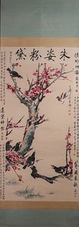 A Chinese bird-and-flower painting, Wang Xuetao mark