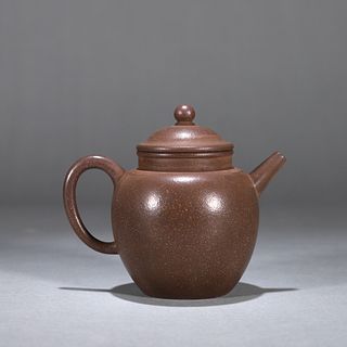 A purple clay pot