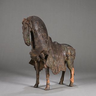 A copper horse ornament