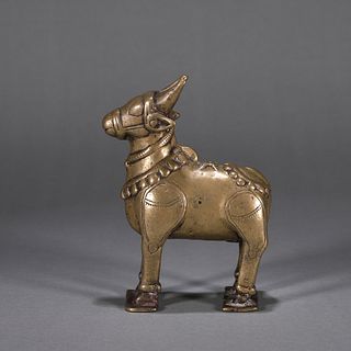 A copper ox ornament