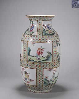 A famille rose Chinese zodiac porcelain jar