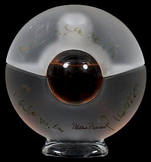 PALOMA PICASSO FROSTED GLASS PERFUME BOTTLE