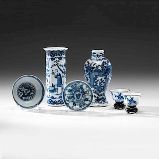 Kangxi Mark & Period Blue and White Export Porcelain 
