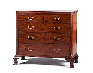 Georgian Five-Drawer Chest with Inlay 