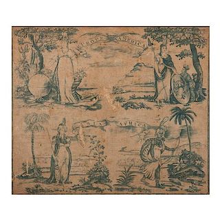 Textile Featuring Allegories of the Four Continents  
