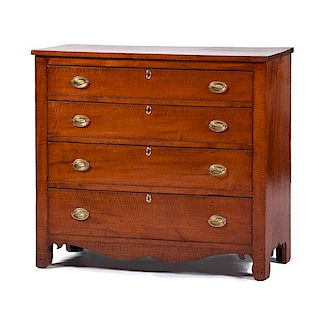 Federal Four-Drawer Chest in Tiger Maple 