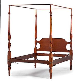 Federal Carved Cherry Tester Bed, Plus 