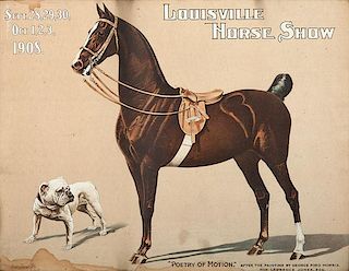 Louisville Horse Show Lithograph, 1908 