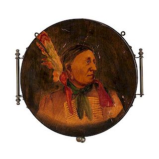 Travel Mirror with Native American Portraits 