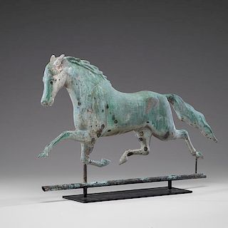 Copper Trotting Horse Weathervane 