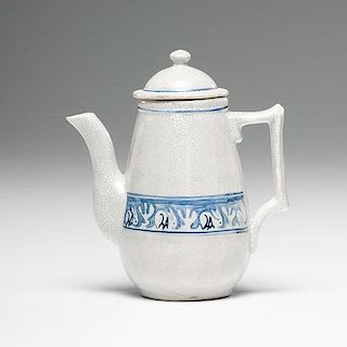 Dedham Pottery Crackleware Coffee Pot 