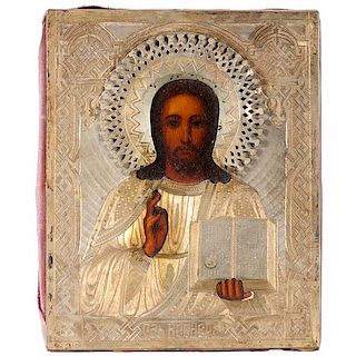 Russian Icon of Christ Pantokrator the Teacher 