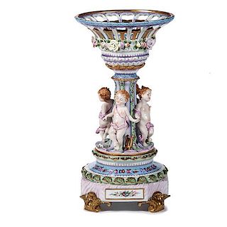 Richard Klemm Dresden Porcelain Compote Centerpiece 