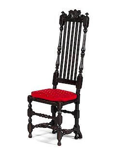 William and Mary Banister Back Side Chair 