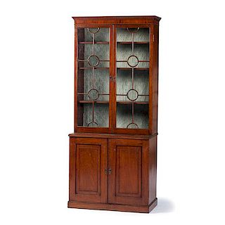 Regency Bookcase Cabinet in Mahogany 