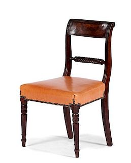 Regency Dining Chairs in Carved Mahogany 