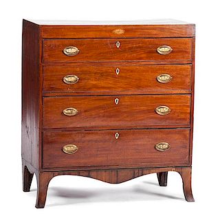 Hepplewhite Four-Drawer Chest with Inlay 