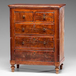 Georgian-style Miniature Chest of Drawers in Walnut 