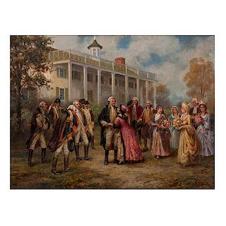 Edward Percy Moran, Painting of George Washington at Mount Vernon