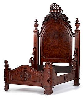 H.B. Mudge Furniture Co. Rococo Revival Bedroom Suite 