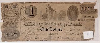 ALBANY EXCHANGE BANK  $1 OBSOLETE NOTE