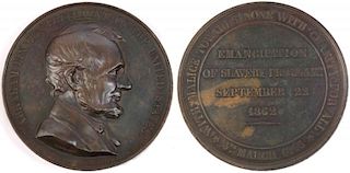 1865 US Swiss Lincoln Memorial Medal
