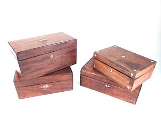 Four Antique Boxes