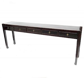 Asian-Style Five-Drawer Console