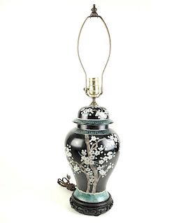 Japanese Floral Decorated Lamp
