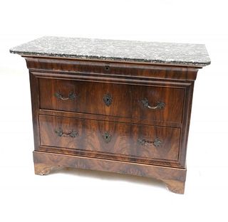American Empire Marble Top Commode