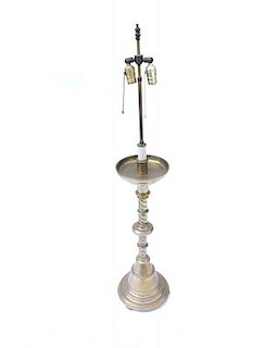 Gorham Brass Candlestick Lamp