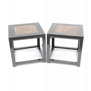 Pair Of Asian Style End Tables