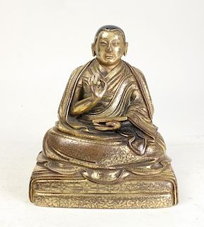 Early Tibetan Bronze Figure of Monk