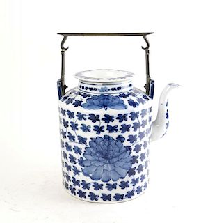 Large Chinese Export Ceramic Pitcher
