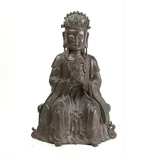 Early Asian Bronze Seated Figure