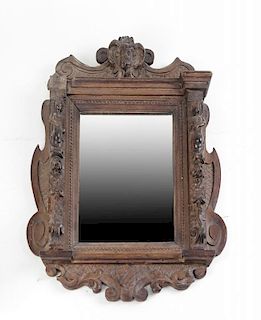 Ornate Figural Petite Mirror
