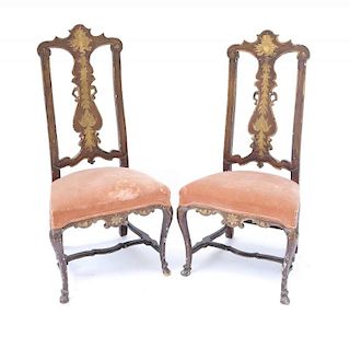 Pair of Venetian Decorative Side Chairs
