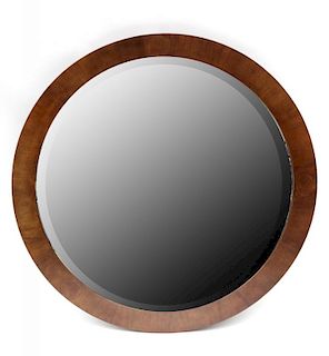 Contemporary Round Mirror by Baker
