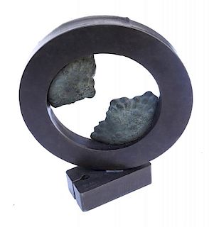 Modern Circular Bronze Sculpture