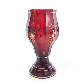Bismarck Bohemian Ruby Glass Vase