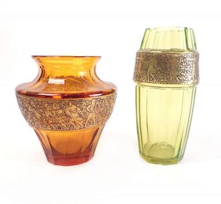 Two Moser Glass Vases