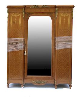 19th Century French Parquetry Armoire