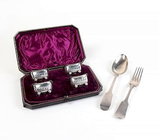 Six English Sterling Table Items
