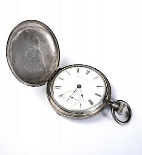 American Coin Silver Pocket Watch