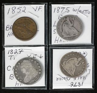 Four 19th Century American Coins