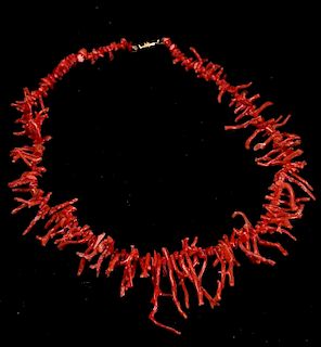 Branch-Form Coral Necklace