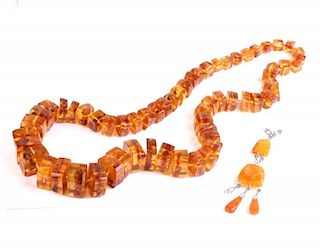 Baltic Amber Necklace and Pendant