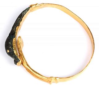 22-24k Gold Wrapped Bronze Bracelet